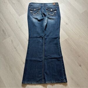 Lei Women's Dark Blue Sophia Hipster Flare Jeans Size 11 Long
